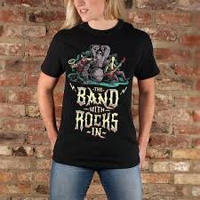 Green t-shirt with The Band graphic